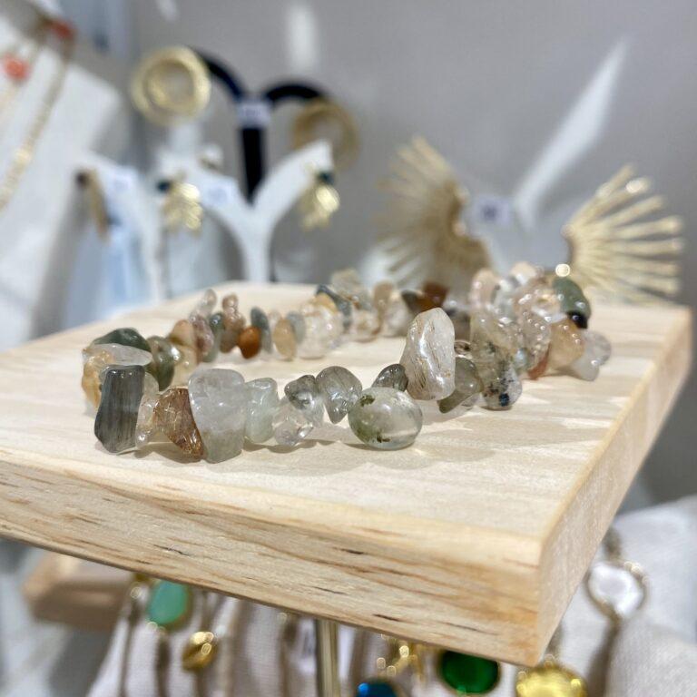 Bracelet lithothérapie agate mousse