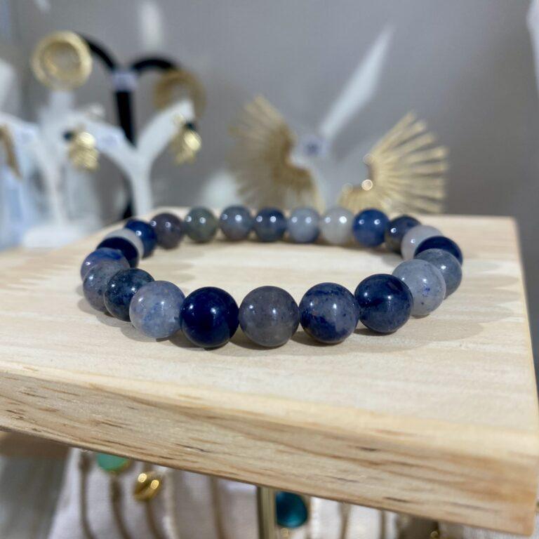 Bracelet lithothérapie sodalite naturelle