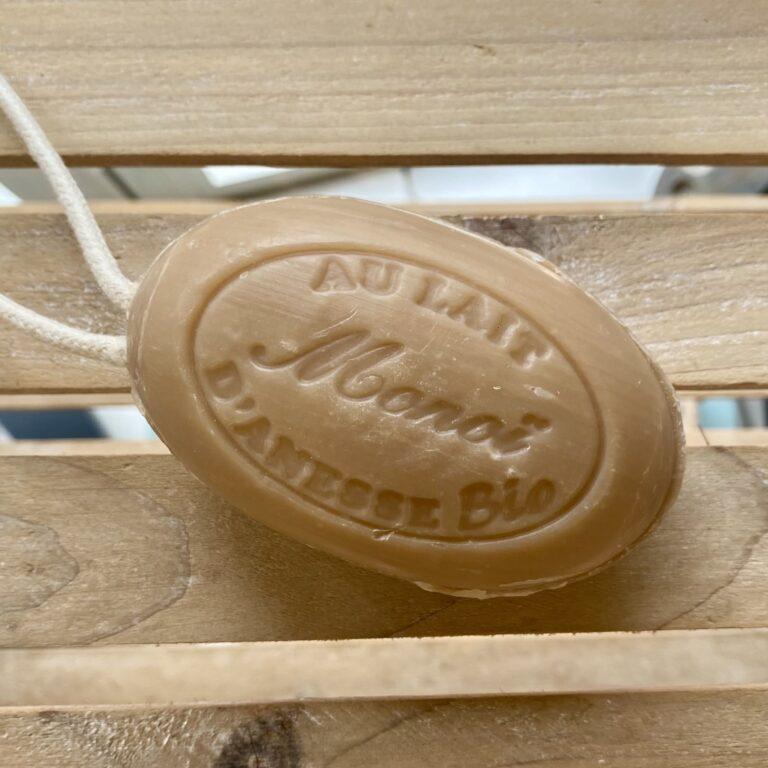 Savon à corde au lait d'ânesse bio au monoi