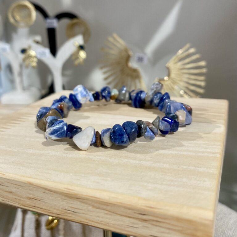 Bracelet lithothérapie sodalite naturelle
